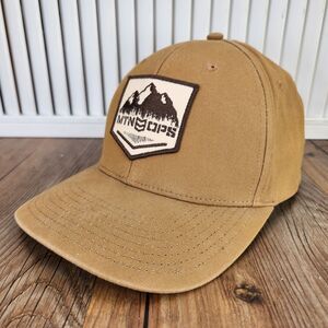 MTN OPS Mountain Khaki Brown Canvas Snapback Hat Cap Outdoors Hunting Wilderness